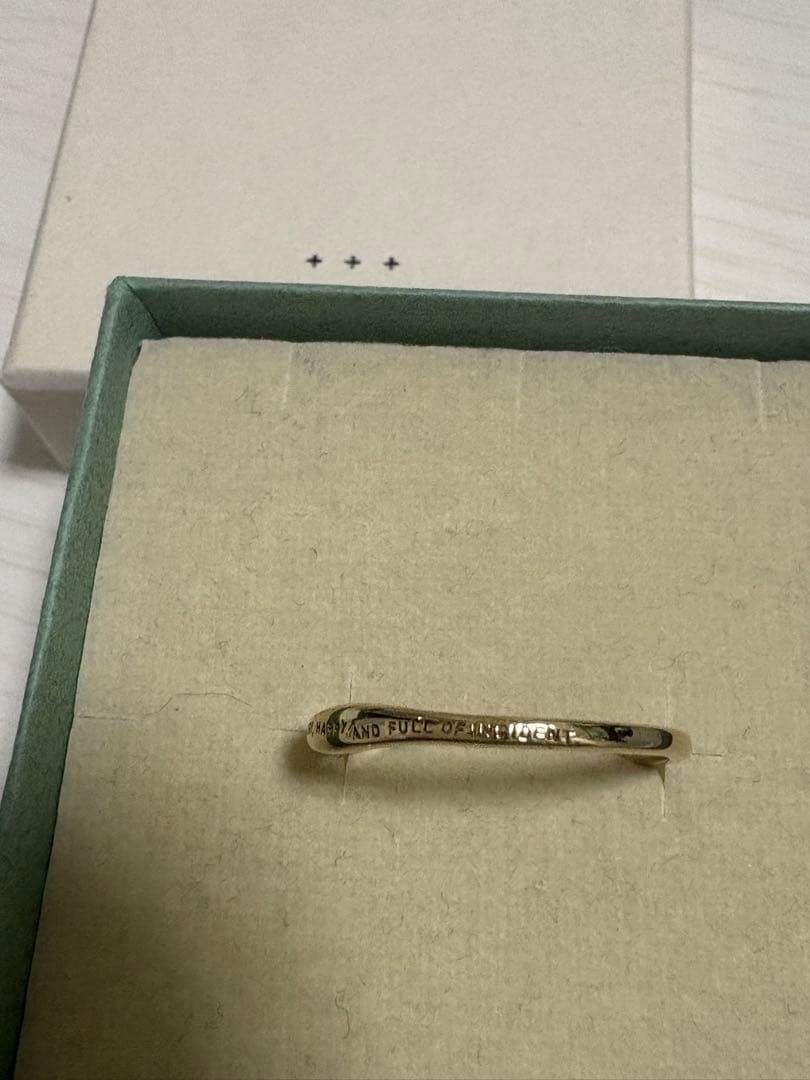 NOJESS メッセージ入りゴールドリング