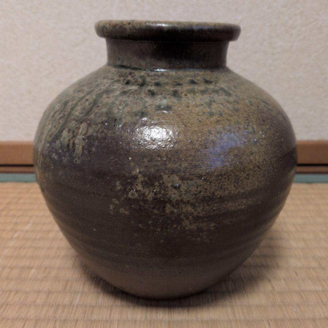 越前焼 国成窯「国成」壺 古壺 骨董品合わせ箱 刻印あり 箱なし