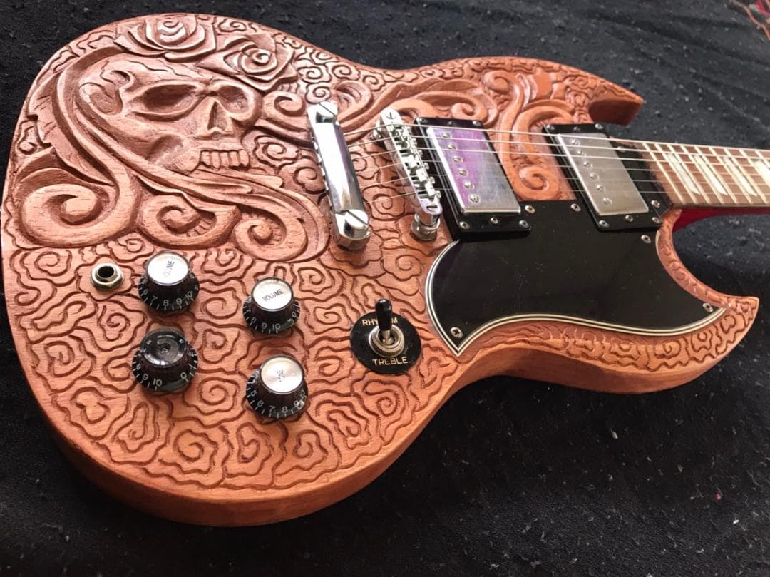 【完売しました】彫刻 SG Epiphone G−400 エピフォン