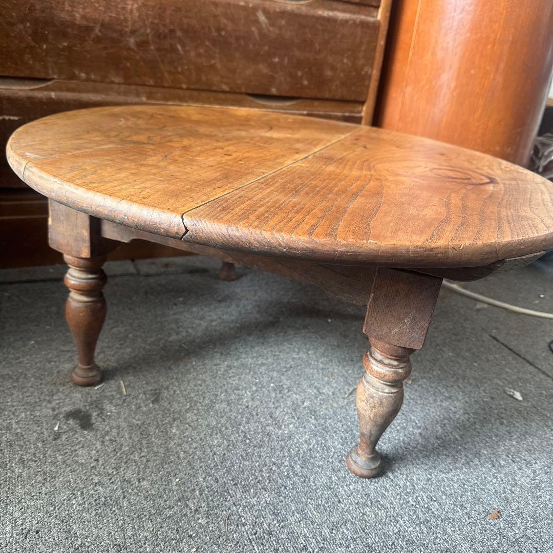 昭和レトロ　円形座卓 ちゃぶ台　古道具