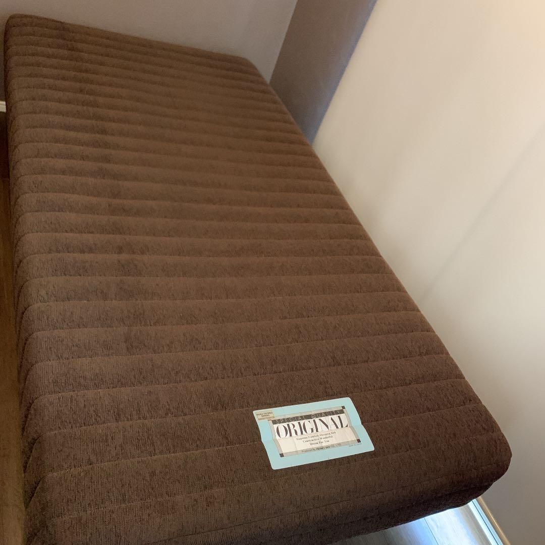 フランスベット シングル 脚付きマットレス ブラウン