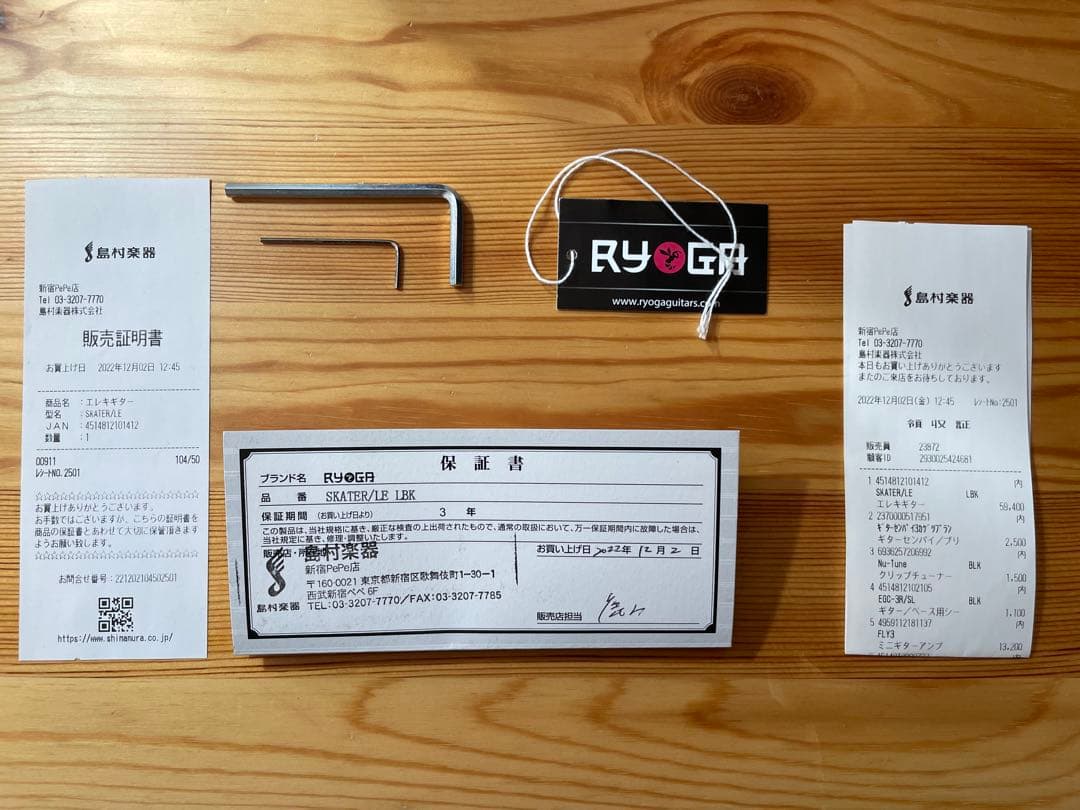 【保証書•純正ソフトケース】RYOGA SKATER/LE LBK