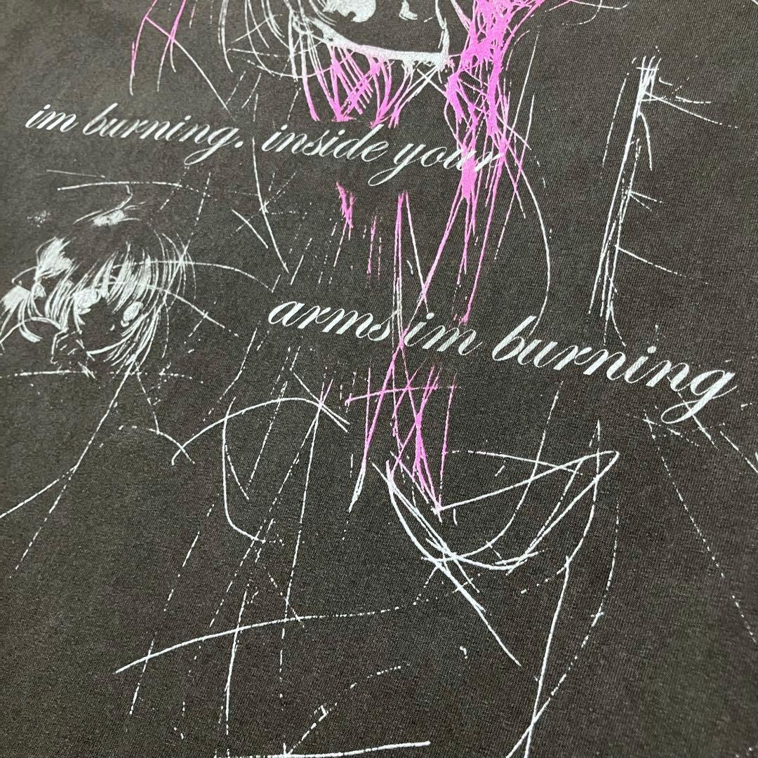 【L】ちょびっツ ちぃ アニメ Tシャツ フェードブラック 両面プリント