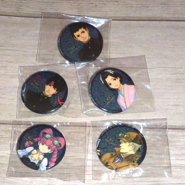 大逆転裁判 　缶バッジ　5個纏めて　龍ノ介 亜双義　寿沙都　カプコンバー　カフェ