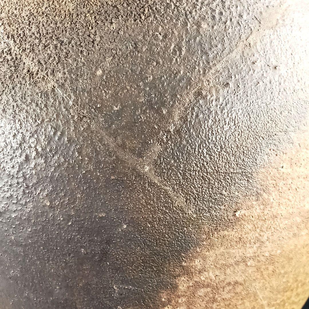 Y317-2 備前焼 最上位作品 人間国宝 藤原啓 本人作 備前大壷 二重共箱